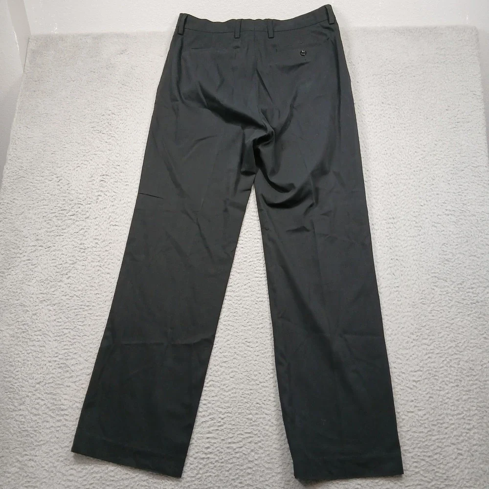 Banana Republic Dawson‎ Pants Mens 33x34 Black Cotton Flat Front